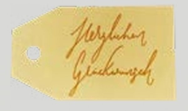 Anhängekarten Herzlichen Glückwunsch